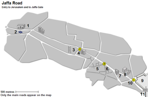 Jaffa road Jerusalem map