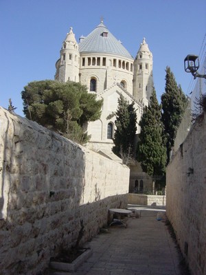 Exterior of the church Dormotion Abbey Jerusalem